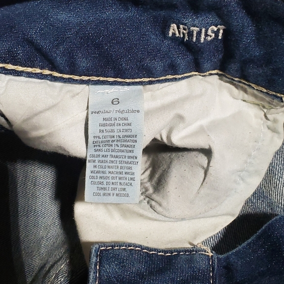 American Eagle "Artist" Stretch Denim Jeans Size 6 - Picture 8 of 8